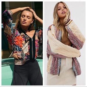 Free People Pandora Reversible Bomber Jacket
